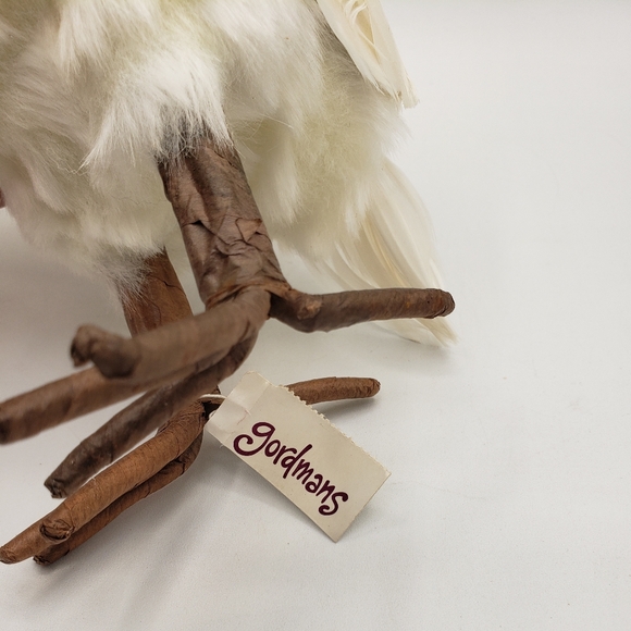 White Hoot Owl Realistic Furry Feathered Woodland Decor 8” Harry Potter w/ Tag. - Picture 5 of 6